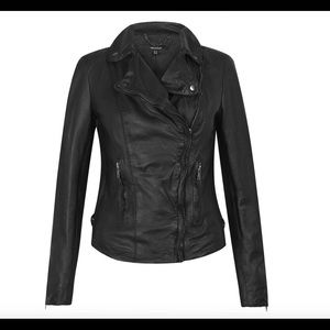 Muubaa Black Fitted Leather Jacket